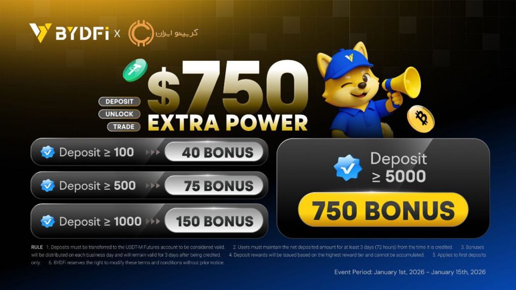 رویداد ویژه صرافی BYDFi برای ایرانیان